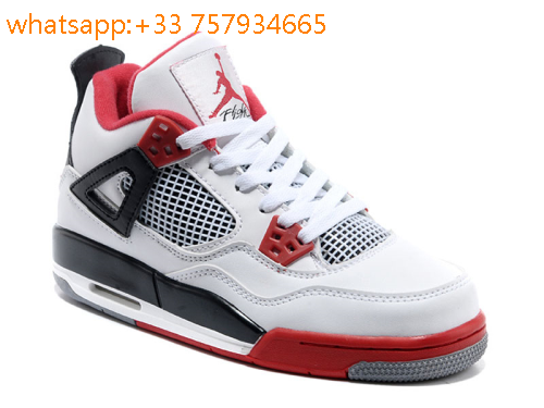 jordan retro 4 blanche et rouge