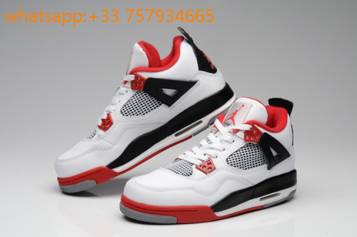 jordan retro 4 blanche et rouge